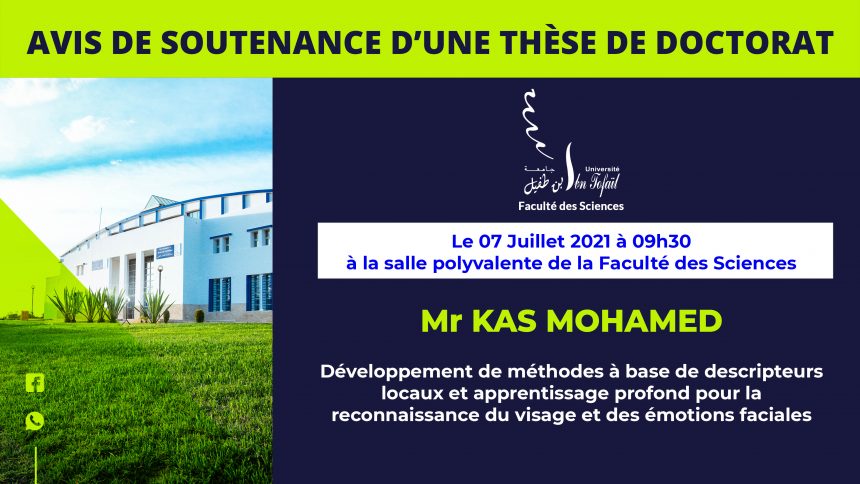 Avis de soutenance d’une thèse de doctorat (Mr KAS MOHAMED)