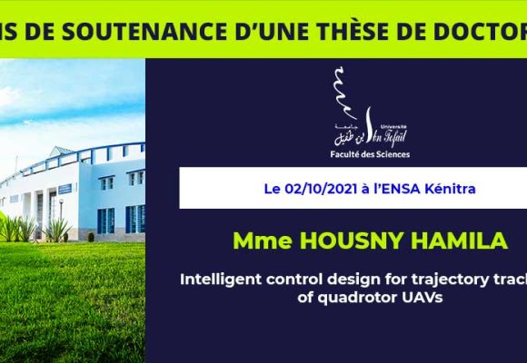 Avis de soutenance d’une thèse de doctorat (Mme HOUSNY HAMILA)