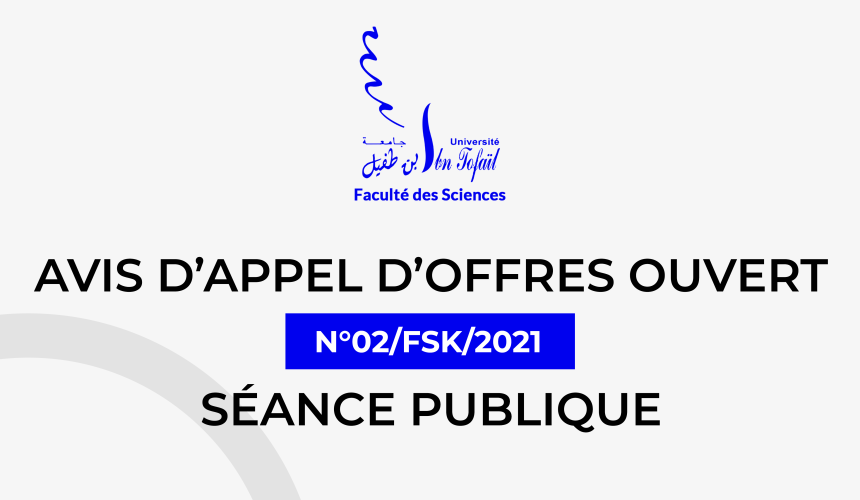 Avis d’appel d’offres ouvert N°02/FSK/2021 Séance publique
