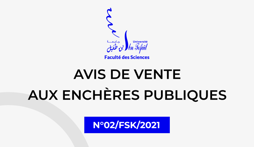 Avis de vente aux enchères publiques N° 02/FSK/2021