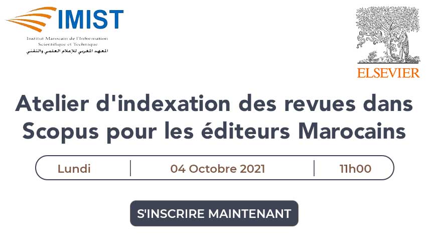 Atelier d’indexation des revues dans Scopus pour les éditeurs Marocains