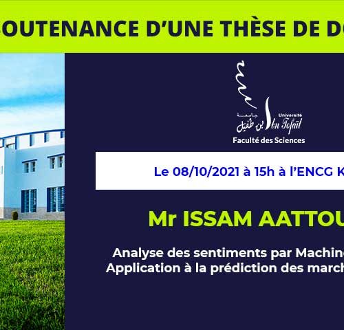 Avis de soutenance d’une thèse de doctorat (Mr ISSAM AATTOUCHI)