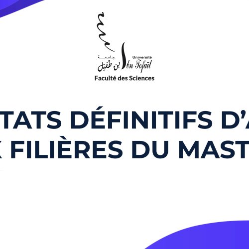 Résultats définitifs d’accès aux filières du masters (2021/2022)