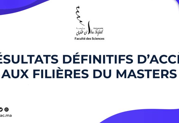 Résultats définitifs d’accès aux filières du masters (2021/2022)