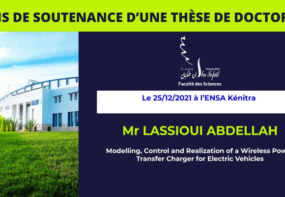 Avis de soutenance d’une thèse de doctorat (Mr LASSIOUI ABDELLAH)