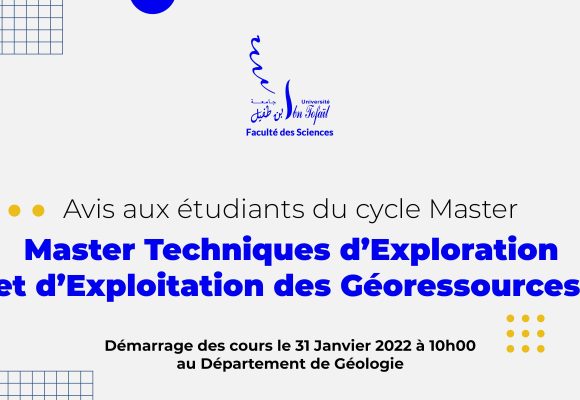 Démarrage des cours du Master Techniques d’Exploration et d’Exploitation des Géoressources