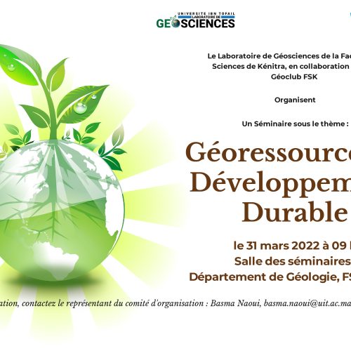 Séminaire sous le thème : Géoressources et Développement Durable
