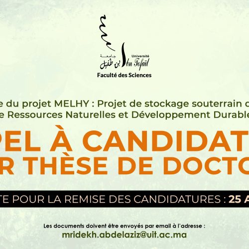 Appel à Candidature pour Thèse de Doctorat
