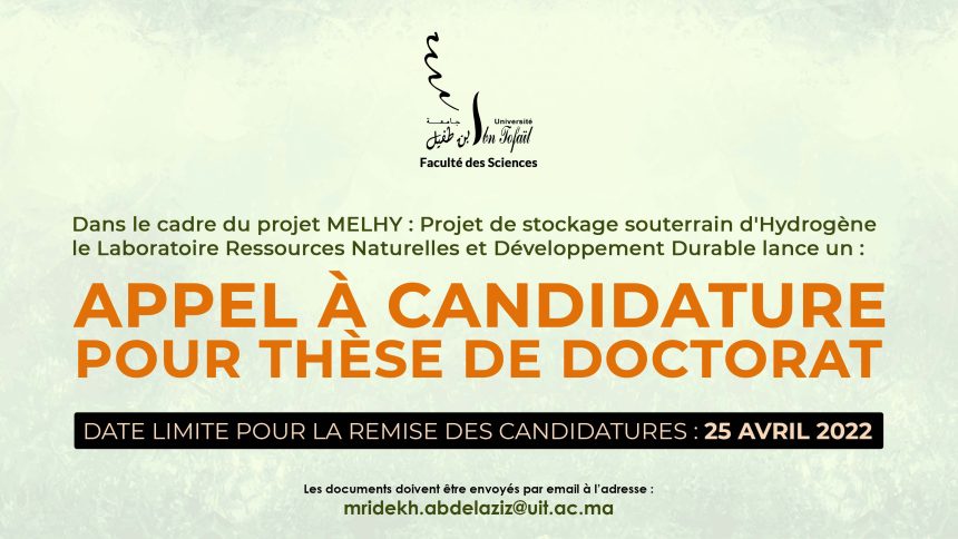 Appel à Candidature pour Thèse de Doctorat