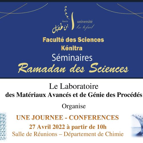 JOURNÉE – CONFÉRENCES : Laboratoire des Matériaux Avancés et de Génie des Procédés