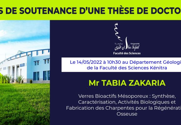 Avis de soutenance d’une thèse de doctorat (Mr TABIA ZAKARIA)