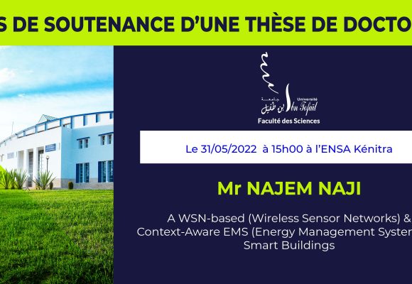 Avis de soutenance d’une thèse de doctorat (Mr NAJEM NAJI)