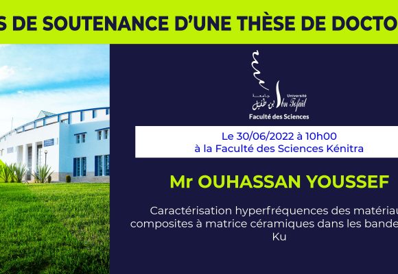 Avis de soutenance d’une thèse de doctorat (Mr OUHASSAN YOUSSEF)