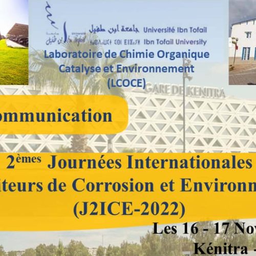 Appel à Communication – 2èmes Journées Internationales : Inhibiteurs de Corrosion et Environnement (J2ICE-2022)