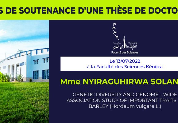 Avis de soutenance d’une thèse de doctorat (Mme NYIRAGUHIRWA SOLANGE)