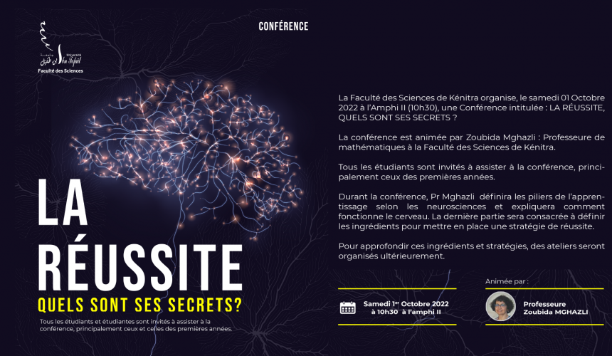 Conférence : LA RÉUSSITE, QUELS SONT SES SECRETS ?