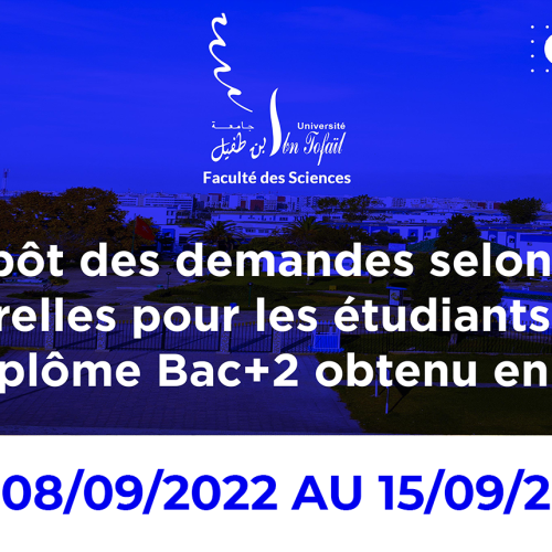 Dépôt des demandes selon les passerelles ayant un diplôme Bac+2 obtenu en 2022