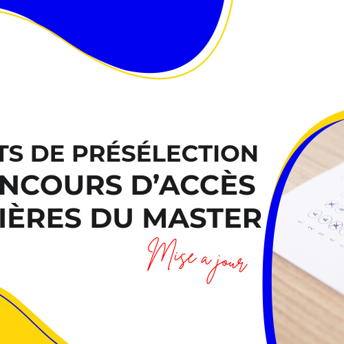 Résultats de la présélection du concours d’accès au cycle master (année universitaire 2022/2023)