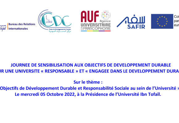 Journée d’Information: Objectifs de Développement Durable et Responsabilité Sociétale au sein de l’Université
