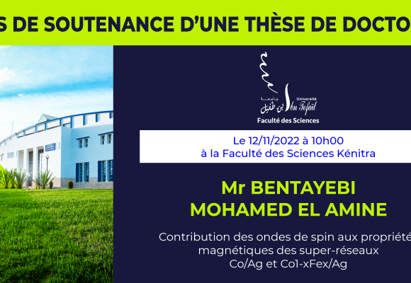 Avis de soutenance d’une thèse de doctorat (Mr BENTAYEBI MOHAMED EL AMINE)