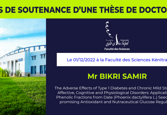 Avis de soutenance d’une thèse de doctorat (Mr BIKRI SAMIR)
