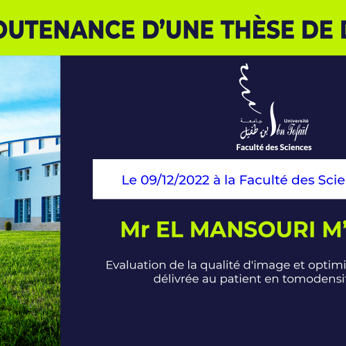 Avis de soutenance d’une thèse de doctorat (Mr EL MANSOURI M’HAMED)