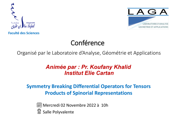 Avis de Conférence – Symmetry Breaking Differential Operators for Tensors Products of Spinorial Representation