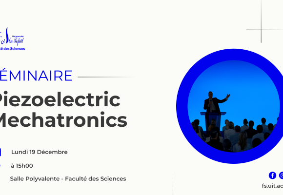 Séminaire intitulé : Piezoelectric Mechatronics