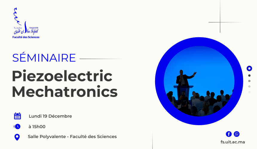 Séminaire intitulé : Piezoelectric Mechatronics