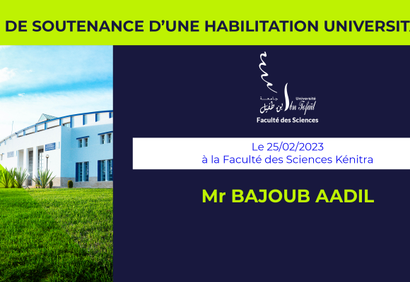 Avis de soutenance d’habilitation universitaire (Mr BAJOUB AADIL)