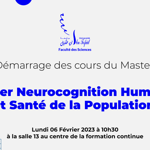 Démarrage des cours du Master Neurocognition Humaine et Santé de la Population