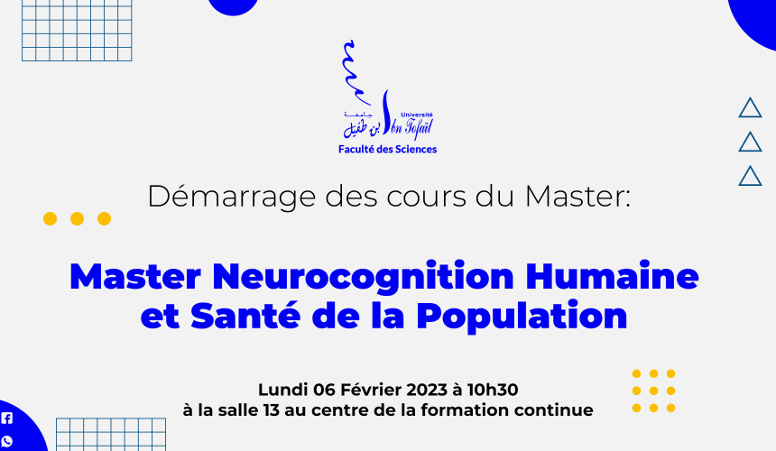 Démarrage des cours du Master Neurocognition Humaine et Santé de la Population