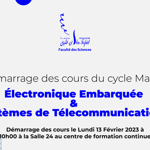 Démarrage des cours du Masters Électronique Embarquée et Systèmes de Télecommunications