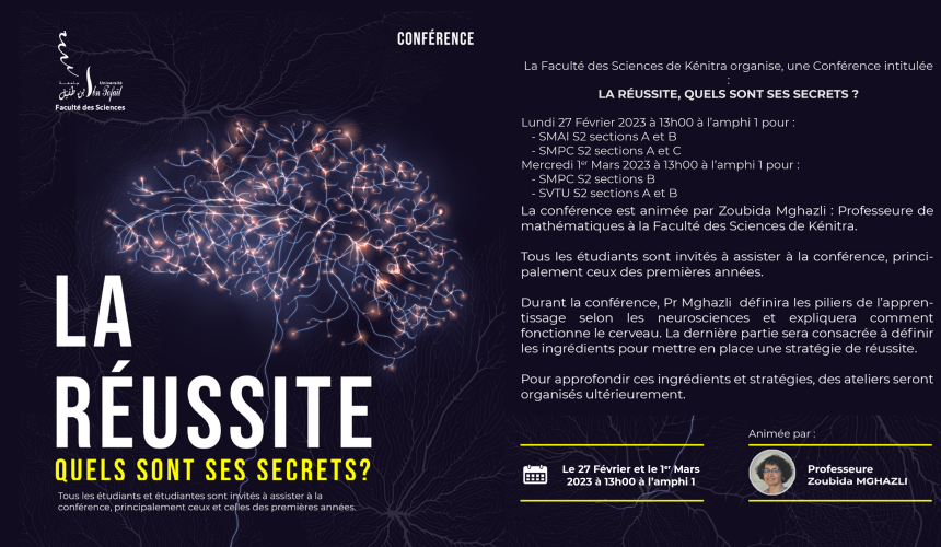 Conférence : LA RÉUSSITE, QUELS SONT SES SECRETS ?