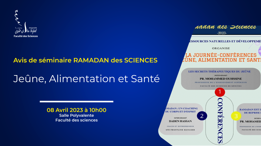 Séminaires RAMADAN des SCIENCES – Jeûne, Alimentation et Santé