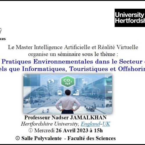 Séminaire sous le thème :  Les Bonnes Pratiques Environnementales dans le Secteur des Services tels que Informatiques, Touristiques et Offshoring