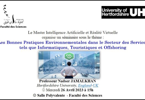 Séminaire sous le thème :  Les Bonnes Pratiques Environnementales dans le Secteur des Services tels que Informatiques, Touristiques et Offshoring