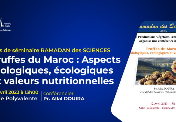 Avis de Séminaire RAMADAN des SCIENCES – Truffes du Maroc : Aspects biologiques, écologiques et valeurs nutritionnelles