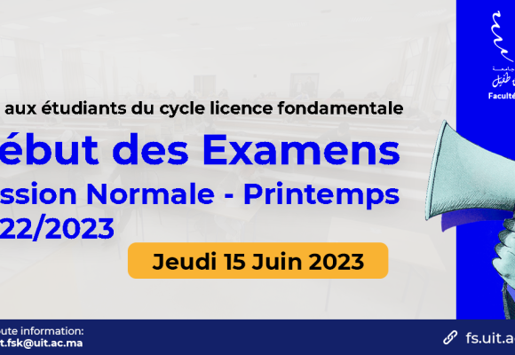 Examens Session Normale – Printemps 2022/2023