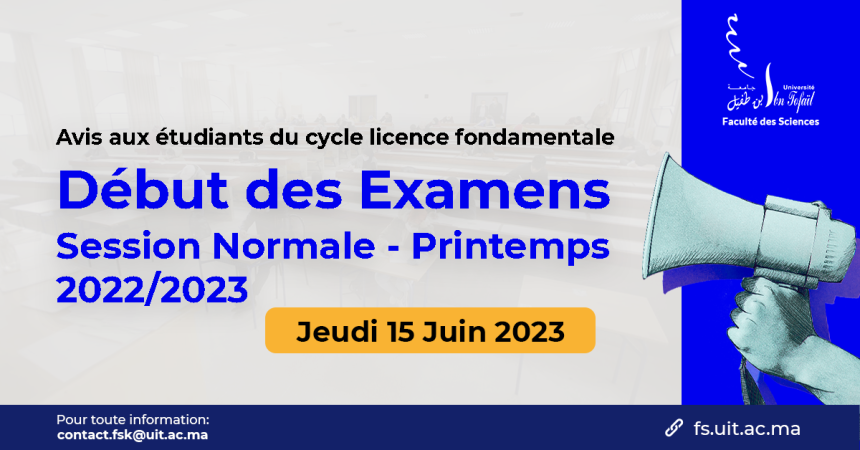 Examens Session Normale – Printemps 2022/2023
