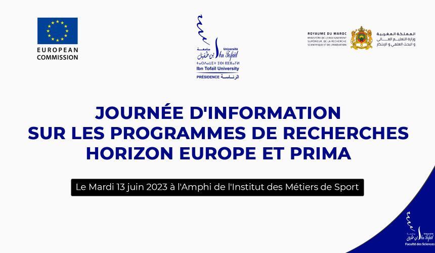 Journée d’Information sur les Programmes de Recherches Horizon Europe et Prima