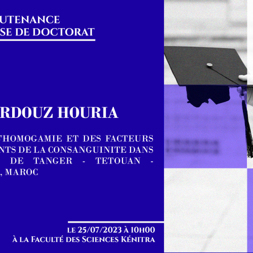 Avis de soutenance d’une thèse de doctorat (Mme HARDOUZ HOURIA)