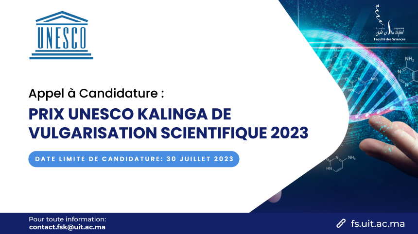Appel à candidature – Prix UNESCO Kalinga de Vulgarisation Scientifique 2023
