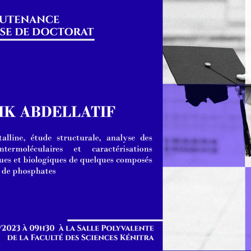 Avis de soutenance d’une thèse de doctorat (Mr RAFIK ABDELLATIF)