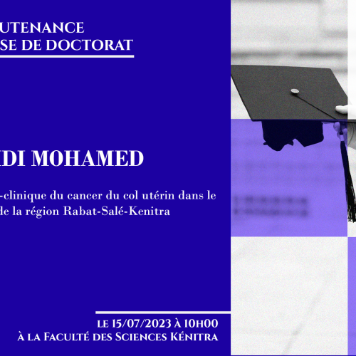 Avis de soutenance d’une thèse de doctorat (Mr ZRAIDI MOHAMED)