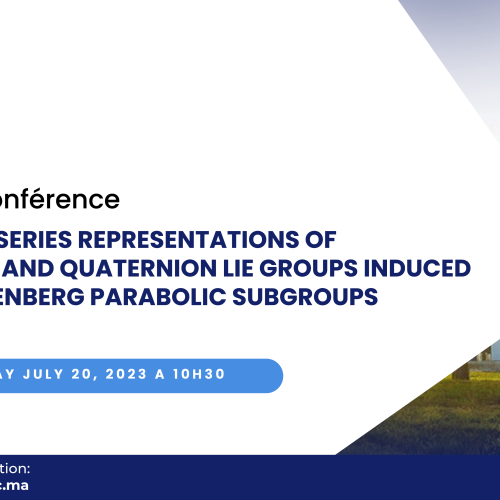 Avis de Conférence : principal series representations of hermitian and quaternion lie groups induced from Heisenberg parabolic subgroups
