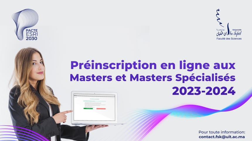 Préinscription en ligne aux Masters et Masters Spécialisés 2023-2024