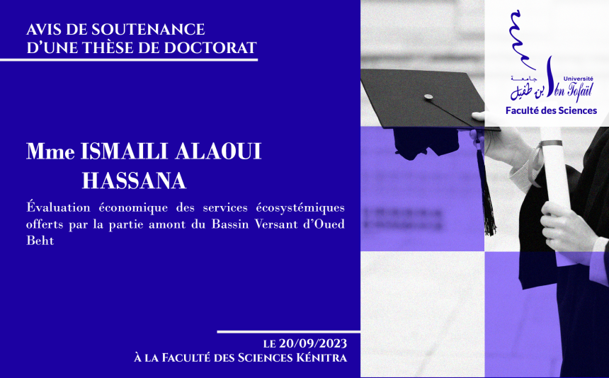 Avis de soutenance d’une thèse de doctorat (Mme ISMAILI ALAOUI HASSANA)