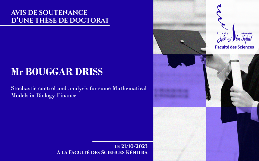Avis de soutenance d’une thèse de doctorat (Mr BOUGGAR DRISS)