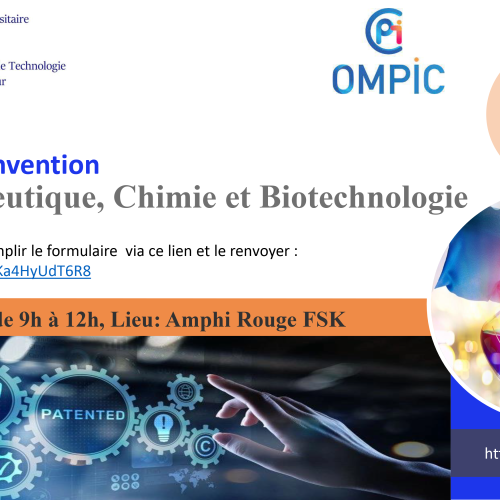 Formation en Brevets d’invention sur Pharmaceutique, Chimie et Biotechnologie